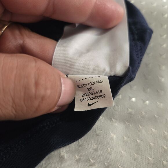 Notre Dame LOU HOLTZ Medal Of Freedom Nike Dri-FIT Long Sleeve Tee Rush Blue XXL - Picture 8 of 14